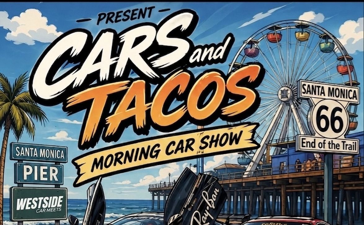 Cars and Tacos Car Show partial flyer May 2026